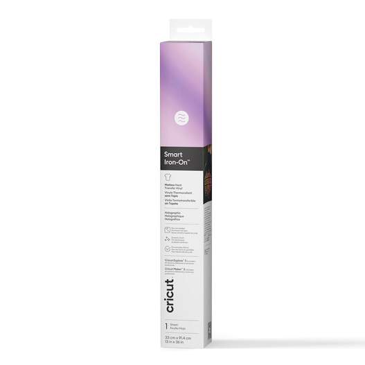 Smart Iron-On&trade; Holographic Matless Heat Transfer Vinyl (3 ft) - Blue