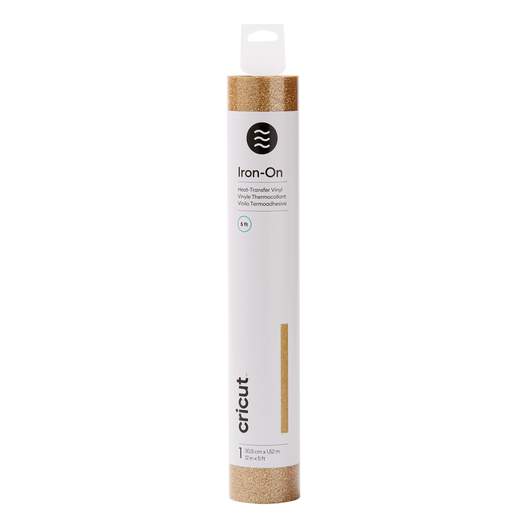 Glitter Iron-On, Gold 5 ft