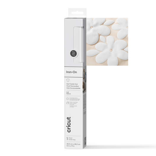 Puff Iron-On (0.5m / 19 in), White