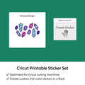 Printable Waterproof Holographic Sticker Set &ndash; A4 (5 ct), Transparent