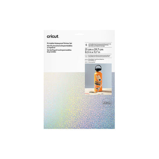 Printable Waterproof Holographic Sticker Set &ndash; A4 (5 ct)