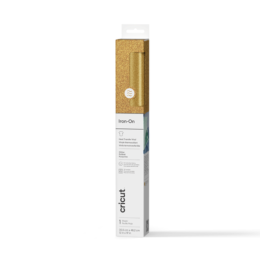 Glitter Iron-On (0.5m / 1.6 ft), Gold
